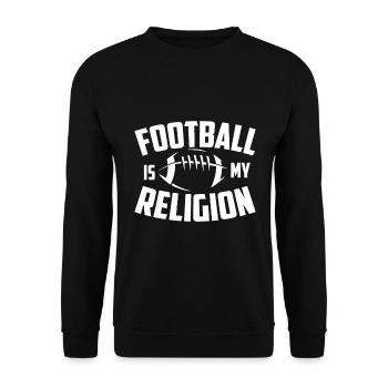 American Football Is My Religion - Unisex Sweatshirt - black - Front - Alina (178cm) & Michal (187cm)