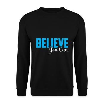 Glaube Dass Du Es Kannst - Unisex Pullover - Schwarz - Vorne - Alina (178cm) & Michal (187cm)