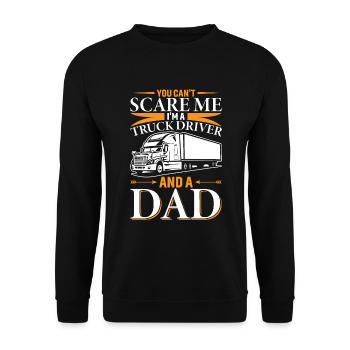 You can't scare me I'm a truck driver - Unisex Sweatshirt - black - Front - Alina (178cm) & Michal (187cm)