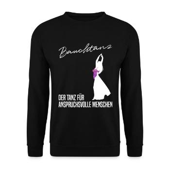 Sinnliche Bewegung - Der anspruchsvolle Bauchtanz - Unisex Pullover - Schwarz - Vorne - Alina (178cm) & Michal (187cm)