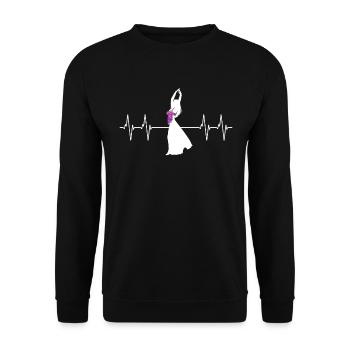 Dance of the Heart - Sensual Belly Dance - Unisex Sweatshirt - black - Front - Alina (178cm) & Michal (187cm)