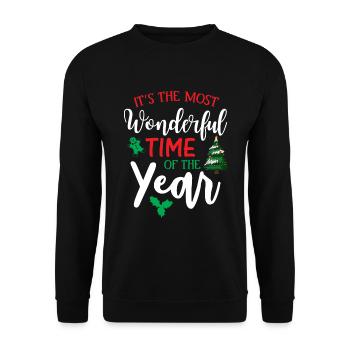 Es Ist Die Schönste Zeit Des Jahres - Unisex Pullover - Schwarz - Vorne - Alina (178cm) & Michal (187cm)