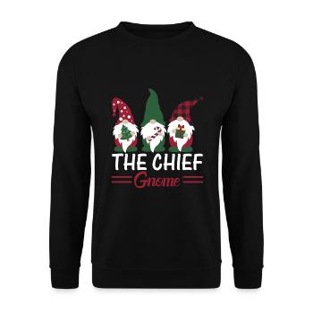 The Chief Dwarf - Gnomies - Unisex Sweatshirt - black - Front - Alina (178cm) & Michal (187cm)