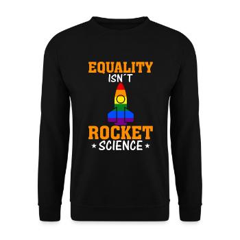 Gleichstellung Ist Keine Raketenwissenschaft - Unisex Pullover - Schwarz - Vorne - Alina (178cm) & Michal (187cm)