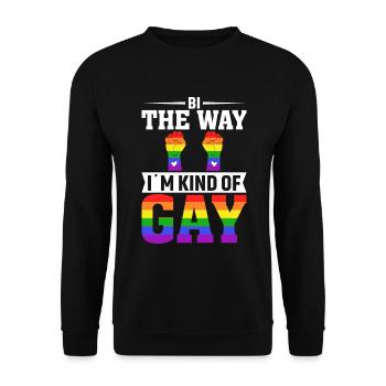 Bi comme je suis gay - Sweat-shirt Unisexe - noir - Devant - Alina (178cm) & Michal (187cm)