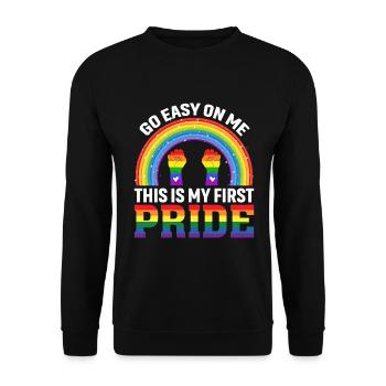Don't be so me, that's my pride - Unisex Sweatshirt - black - Front - Alina (178cm) & Michal (187cm)