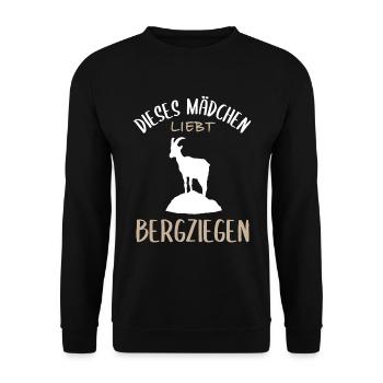 Mädchen und Bergziegen - Eine Liebe - Unisex Pullover - Schwarz - Vorne - Alina (178cm) & Michal (187cm)