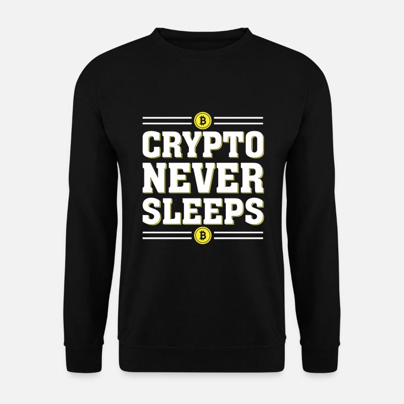 Crypto Never Sleeps - Unisex Sweatshirt - black