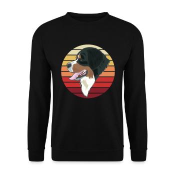 Simple Bernese Mountain Dog Gift - Unisex Sweatshirt - black - Front - Alina (178cm) & Michal (187cm)