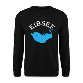 Eibsee Outline Aesthetic Natural Wonder Gift - Unisex Sweatshirt - black - Front - Alina (178cm) & Michal (187cm)