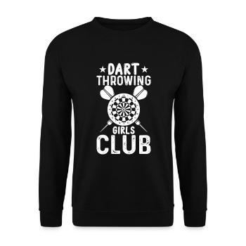 Club de filles de lancer de fléchettes - Sweat-shirt Unisexe - noir - Devant - Alina (178cm) & Michal (187cm)