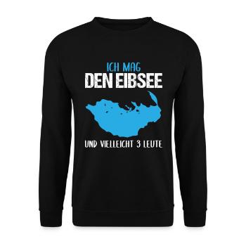 Eibsee und 3 Freunde - Ein Ort, wenige Menschen - Unisex Pullover - Schwarz - Vorne - Alina (178cm) & Michal (187cm)