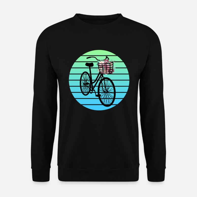 Floral Embellished Bicycle - Unisex Sweatshirt - black