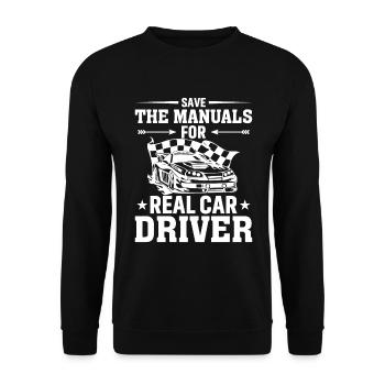 Enregistrez les manuels pour les vrais coureurs - Sweat-shirt Unisexe - noir - Devant - Alina (178cm) & Michal (187cm)