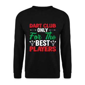 Dart Club only for the best players - Unisex Sweatshirt - black - Front - Alina (178cm) & Michal (187cm)