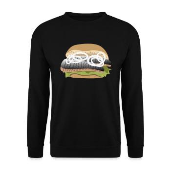Fish Roll Fanatics - The Ultimate Gift - Unisex Sweatshirt - black - Front - Alina (178cm) & Michal (187cm)