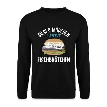 Mädchen & Fischbrötchen - Eine Liebesgeschichte - Unisex Pullover - Schwarz - Vorne - Alina (178cm) & Michal (187cm)