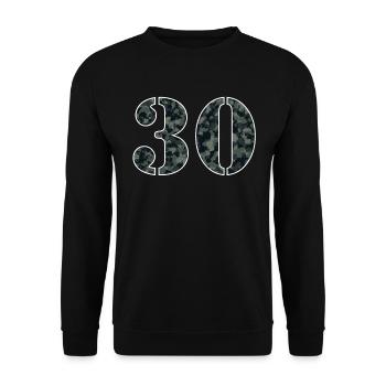 Robuste des années 30 Style militaire cadeau d’anniversaire - Sweat-shirt Unisexe - noir - Devant - Alina (178cm) & Michal (187cm)