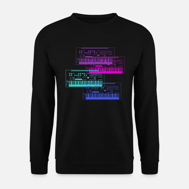 Synthétiseur Collection Conception de musique - Sweat-shirt Unisexe - noir