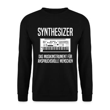 Synthesizern Anspruchsvolle Musikliebhaber - Unisex Pullover - Schwarz - Vorne - Alina (178cm) & Michal (187cm)