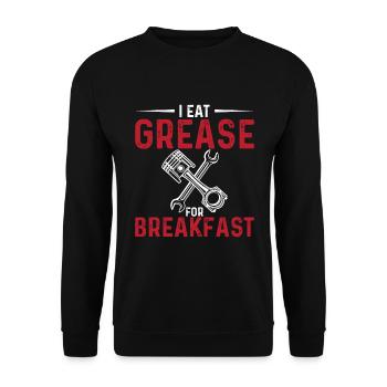 Je mange gras au petit-déjeuner - Sweat-shirt Unisexe - noir - Devant - Alina (178cm) & Michal (187cm)