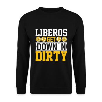 Liberos get dirty - Unisex Sweatshirt - black - Front - Alina (178cm) & Michal (187cm)