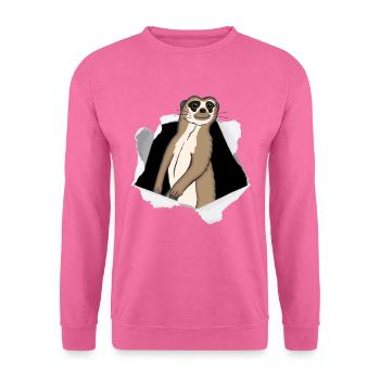 Faultier Ausbruch Karton Niedlich Geschenk - Unisex Pullover - Pink - Vorne