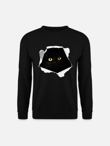 Black Cat Cardboard Adventure Gift - Unisex Sweatshirt - black