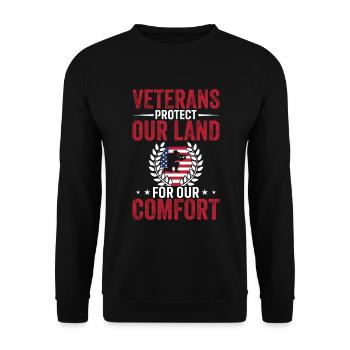 Veteranen Schützen Unser Land Für Unseren Komfort - Unisex Pullover - Schwarz - Vorne - Alina (178cm) & Michal (187cm)