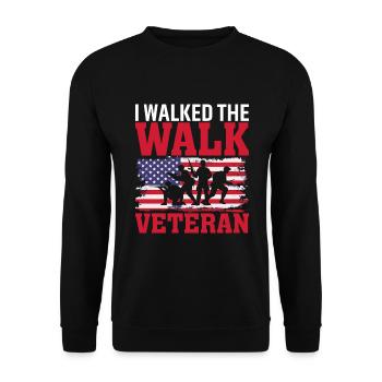 Ich Ging Den Weg Veteran - Unisex Pullover - Schwarz - Vorne - Alina (178cm) & Michal (187cm)