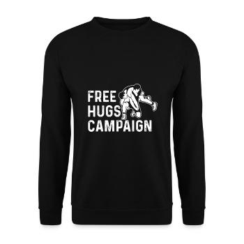 Free Hugs Campaign - Unisex Sweatshirt - black - Front - Alina (178cm) & Michal (187cm)