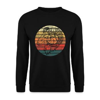 Single Aries Astrology Zodiac Gift - Unisex Sweatshirt - black - Front - Alina (178cm) & Michal (187cm)