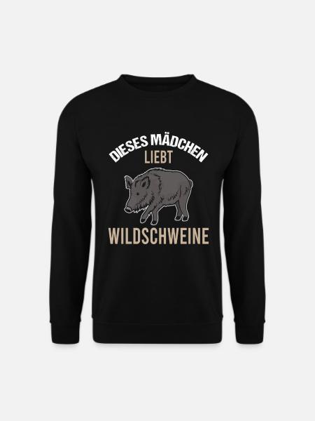 Mädchen Wildschweinliebe Charmantes Geschenk - Unisex Pullover - Schwarz