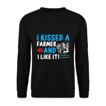 J’ai embrassé un agriculteur et j’aime ça ! - Sweat-shirt Unisexe - noir - Devant - Alina (178cm) & Michal (187cm)