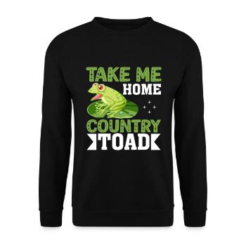 Ramenez-moi le crapaud du pays d’origine - Sweat-shirt Unisexe - noir - Devant - Alina (178cm) & Michal (187cm)
