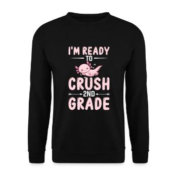 I'm ready to conquer the 2nd class - Unisex Sweatshirt - black - Front - Alina (178cm) & Michal (187cm)