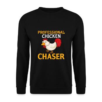 Chasseur de poulets professionnel - Sweat-shirt Unisexe - noir - Devant - Alina (178cm) & Michal (187cm)