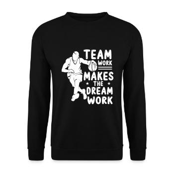 Teamwork makes the dream come true - Unisex Sweatshirt - black - Front - Alina (178cm) & Michal (187cm)