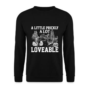A little prickly, a little adorable - Unisex Sweatshirt - black - Front - Alina (178cm) & Michal (187cm)