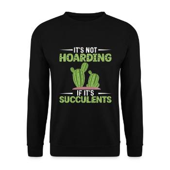 Les plantes succulentes ne thésaurisent pas - Sweat-shirt Unisexe - noir - Devant - Alina (178cm) & Michal (187cm)