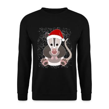 Sweet Christmas Dax Snowflakes Festive - Unisex Sweatshirt - black - Front - Alina (178cm) & Michal (187cm)
