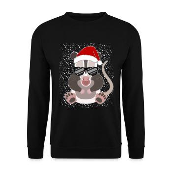 Cool Christmas Dax Sunglasses Snowflakes - Unisex Sweatshirt - black - Front - Alina (178cm) & Michal (187cm)