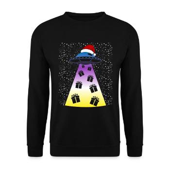 Ovni Noël cadeaux faisceau cadeau - Sweat-shirt Unisexe - noir - Devant - Alina (178cm) & Michal (187cm)