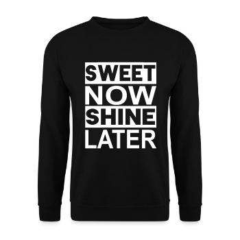 Fitness Bodybuilding GYM sweet now shine later - Unisex Pullover - Schwarz - Vorne - Alina (178cm) & Michal (187cm)