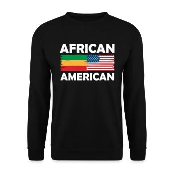 Drapeau de la fierté des racines afro-américaines - Sweat-shirt Unisexe - noir - Devant - Alina (178cm) & Michal (187cm)
