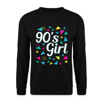 Rétro des années 90 Girl Power Style Pop Culture - Sweat-shirt Unisexe - noir - Devant - Alina (178cm) & Michal (187cm)
