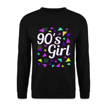 Rétro des années 90 Girl Power Style Pop Culture - Sweat-shirt Unisexe - noir - Devant - Alina (178cm) & Michal (187cm)