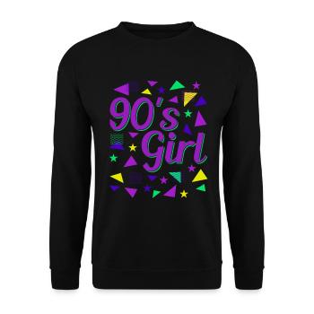 Rétro des années 90 Girl Power Style Pop Culture - Sweat-shirt Unisexe - noir - Devant - Alina (178cm) & Michal (187cm)