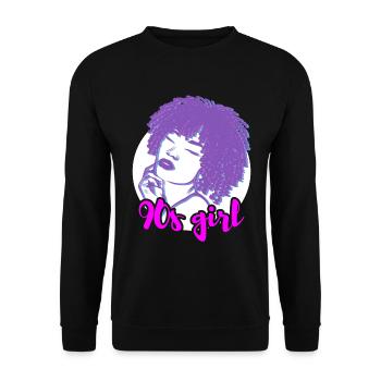 90s Vibes Statement - Unisex Sweatshirt - black - Front - Alina (178cm) & Michal (187cm)