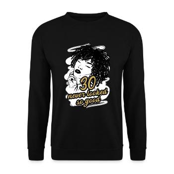 30 and Fabulous Pure joie de vivre - Unisex Sweatshirt - black - Front - Alina (178cm) & Michal (187cm)